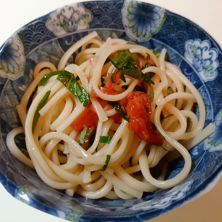 梅としその素麺ポン酢和え